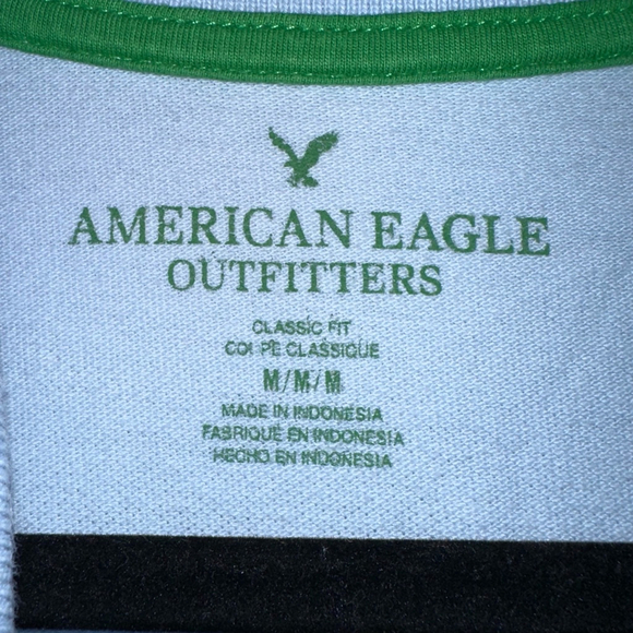 Men's American Eagle Outfitters Polo Shirt, M, Light Blue Green Logo - Picture 5 of 10